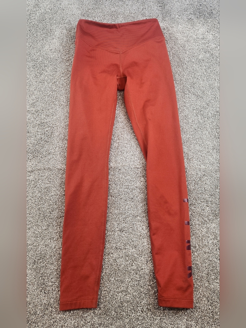 PINK Victoria's Secret Leggings Womens Large Orange Cozy Ankle Yoga